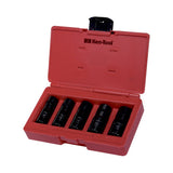 Ken-Tool 30114 Five Piece Double-Duty Oil Drain Plug Removal Flip Socket Set