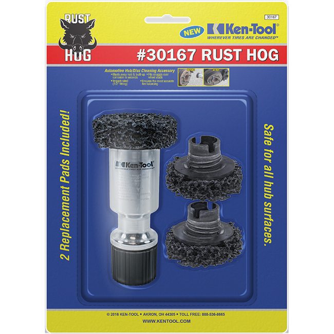 Ken-Tool 30167 4 Pc. Rust Hog™ Set Includes: Aluminum Driver Tool & 3 Abrasive Pads