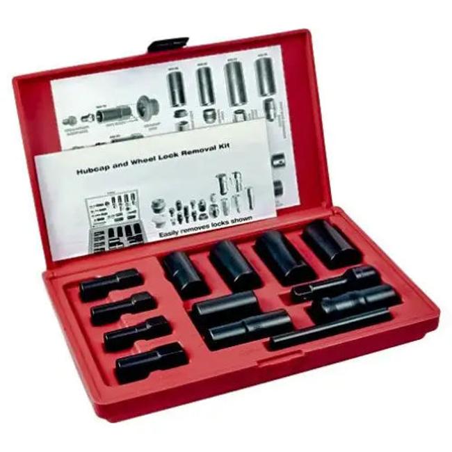 Deep Wheel Lock Extractor Ken-Tool30171 - 1/2 in. Dr. Wheel Lock Remover Kit (13 Pcs) – Tire ...
