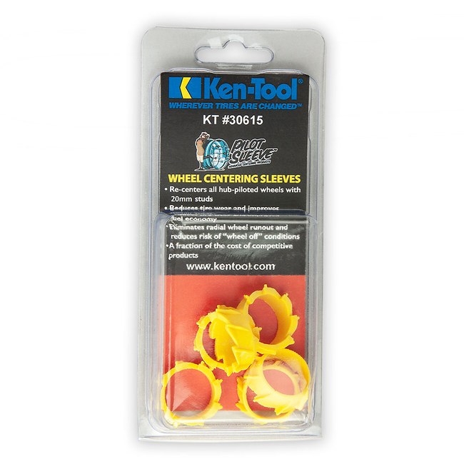 Ken-Tool 30616 Bag of 100 Pilot Sleeve Wheel Centering Sleeves - 20MM