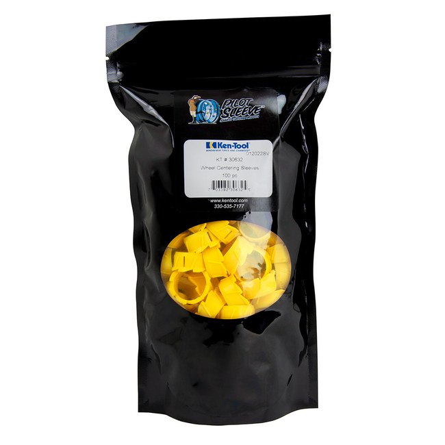 Ken-Tool 30632 Bag of 100 Pilot Sleeve Wheel Centering Sleeves - 22MM