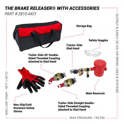 Milton 2810A-KIT Brake Releaser - Kit w/ Accessories
