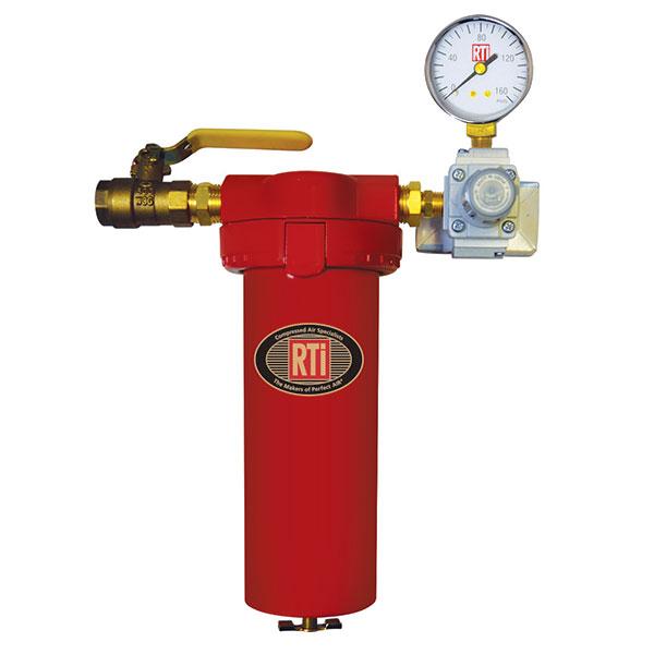 RTi STEALTH 6950B Air Filter And Regulator, 1/2" Inlet, Regulated 1/4" Outlet With Gaug