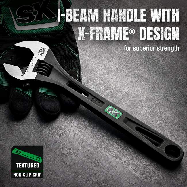 SK Tools SK01213 10 in. Efficient Adjustable Wrench 6