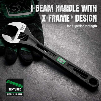 SK Tools SK01213 10 in. Efficient Adjustable Wrench 6