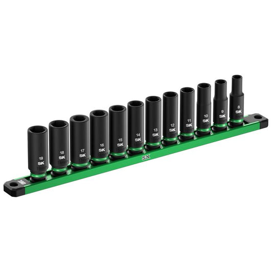 SK Tools SK01351 3/8 in. Drive, 12 Piece, 6 Point, Metric Deep Impact 1