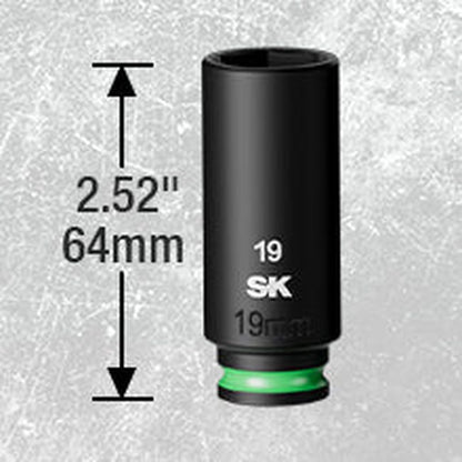 SK Tools SK01351 3/8 in. Drive, 12 Piece, 6 Point, Metric Deep Impact 8