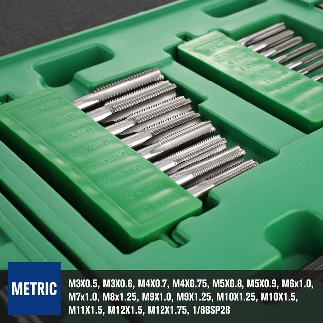 SK Tools SK01520 75 Piece Ratcheting Tap and Die Set 6