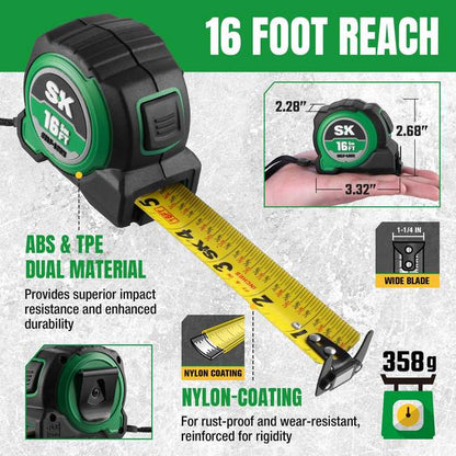 SK Tools SK02337 16 Ft. Self-Locking Tape Measurer 3