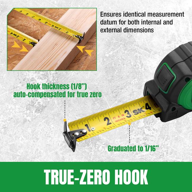 SK Tools SK02337 16 Ft. Self-Locking Tape Measurer 9