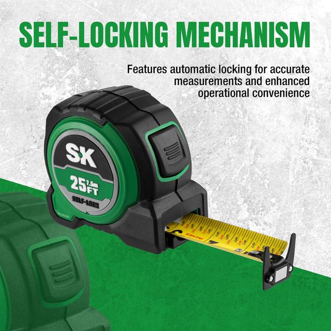 SK Tools SK02342 25 Ft. Self-Locking Tape Measurer 4