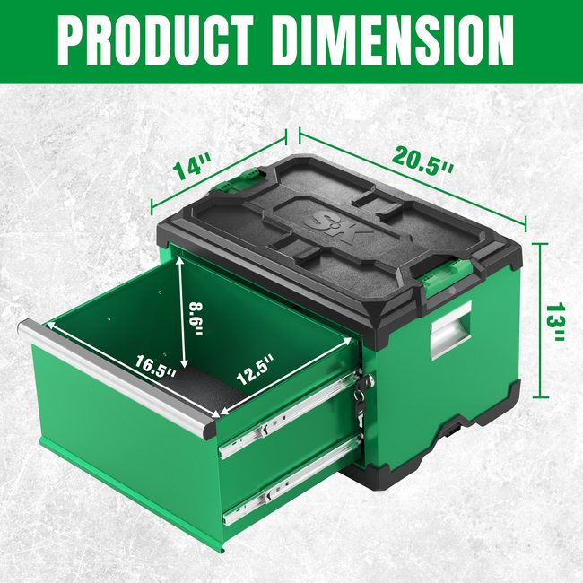SK Tools SK03140 Modular Stackable Storage Toolbox 8