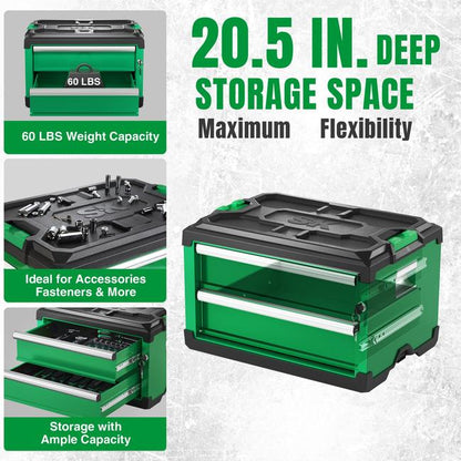 SK Tools SK03141 Modular Stackable Storage Toolbox, 2-Drawer 5