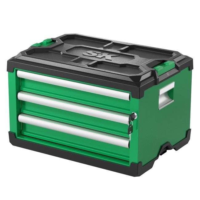 SK Tools SK03142 Modular Stackable Storage Toolbox, 3-Drawer 1