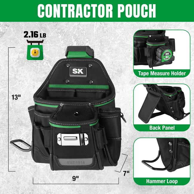 SK Tools SK03404 Heavy Duty Contractor Pouch 8
