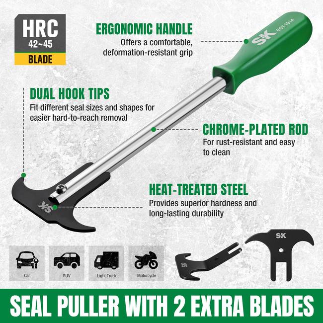 SK Tools SK03482 Seal Puller with 2 Extra Blades 2