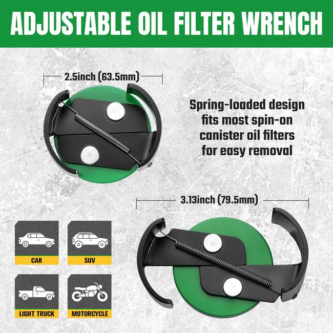 SK Tools SK03484 Adjustable Oil Filter Wrench 6