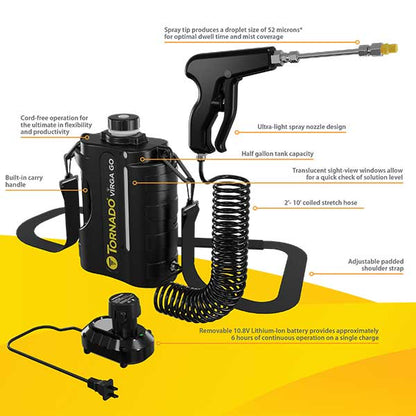 Tornado TP200-Q02-U Virga Go Cordless Ultra-Lightweight Disinfectant Sprayer / Mister