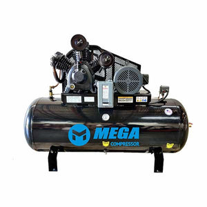 MEGA Compressor MP-10120H3 Horizontal Electric air Compressor 3 PHASE / 10 HP / 120 GAL