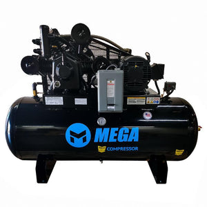 Mega Compressor MP-10120H3-BA -120 gal Horz. Electric Air Compressor