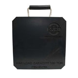 ESCO 10754 Jack Plate, 12"x12"x1", With Rope Handle, Black (100 Ton Weight Capacity)