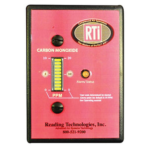 RTi BRAD-CM3 CO Monitor. Preset at 10 ppm for CO alarm.